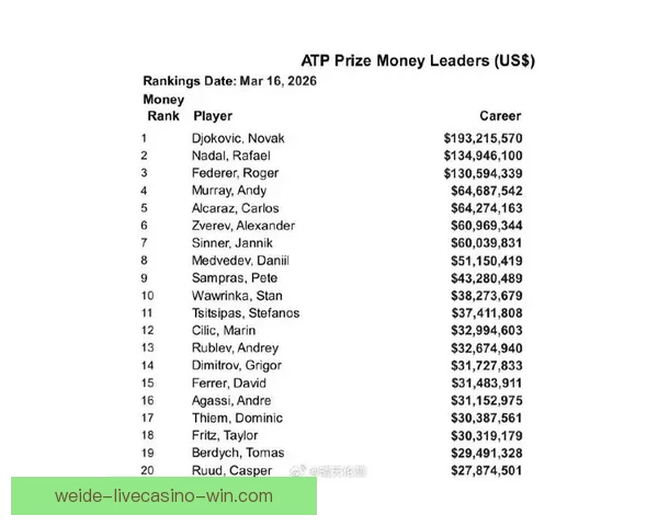 ATP公布球员养老金新政策 300名球员受益第一层级可得12.9万美元 ATP公布球员养老金新政策 300名球员受益第一层级可得12.9万美元